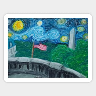 Starry Night on the Portico Sticker